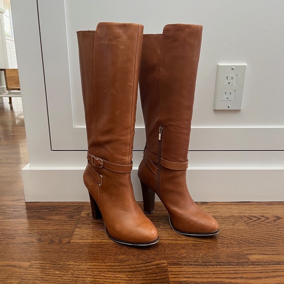 Banana Republic tall leather boots in camel brown, size 7.5 - Picture 1 of 6